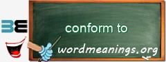 WordMeaning blackboard for conform to